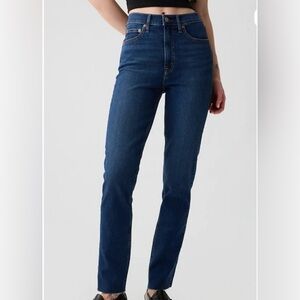 GAP Vintage Slim High Rise Raw Edge Petite Jeans